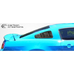 Carbon Creations 10-14 Ford Mustang Carbon Fiber Window Scoops Hot Wheels Style