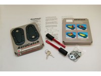 AeroCatch Universal Plus Flush Carbon-Look Hoodpins (with keyed lock)