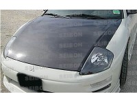 Seibon 00-05 Mitsubishi Eclipse (D53A) Carbon Fiber Hood OEM Style